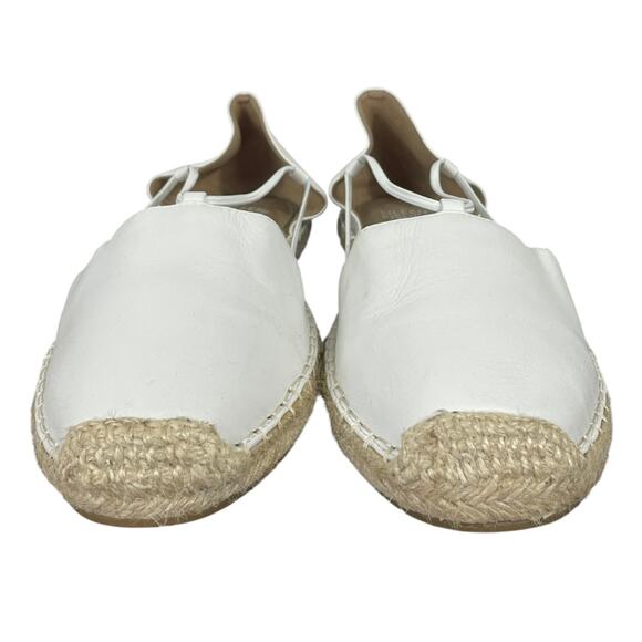 Eileen Fisher Lee Washed Leather D'orsay Espadrille Flats White Leather Size 8.5 - Picture 6 of 12